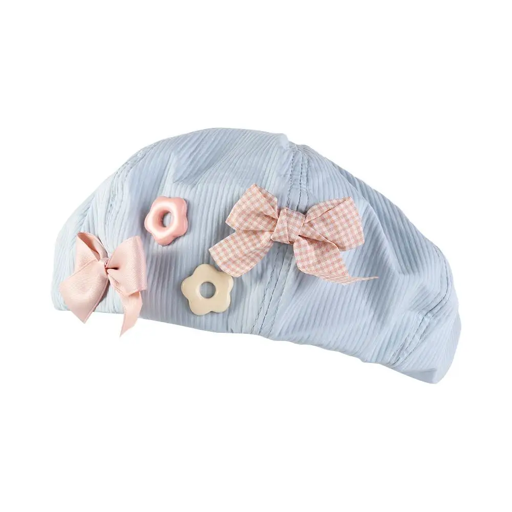 لطيف بلون القوس زهرة القبعات Y2k كلية نمط قبعة مثمنة القطن اليقطين قبعة الرسام قبعة الشتاء #1