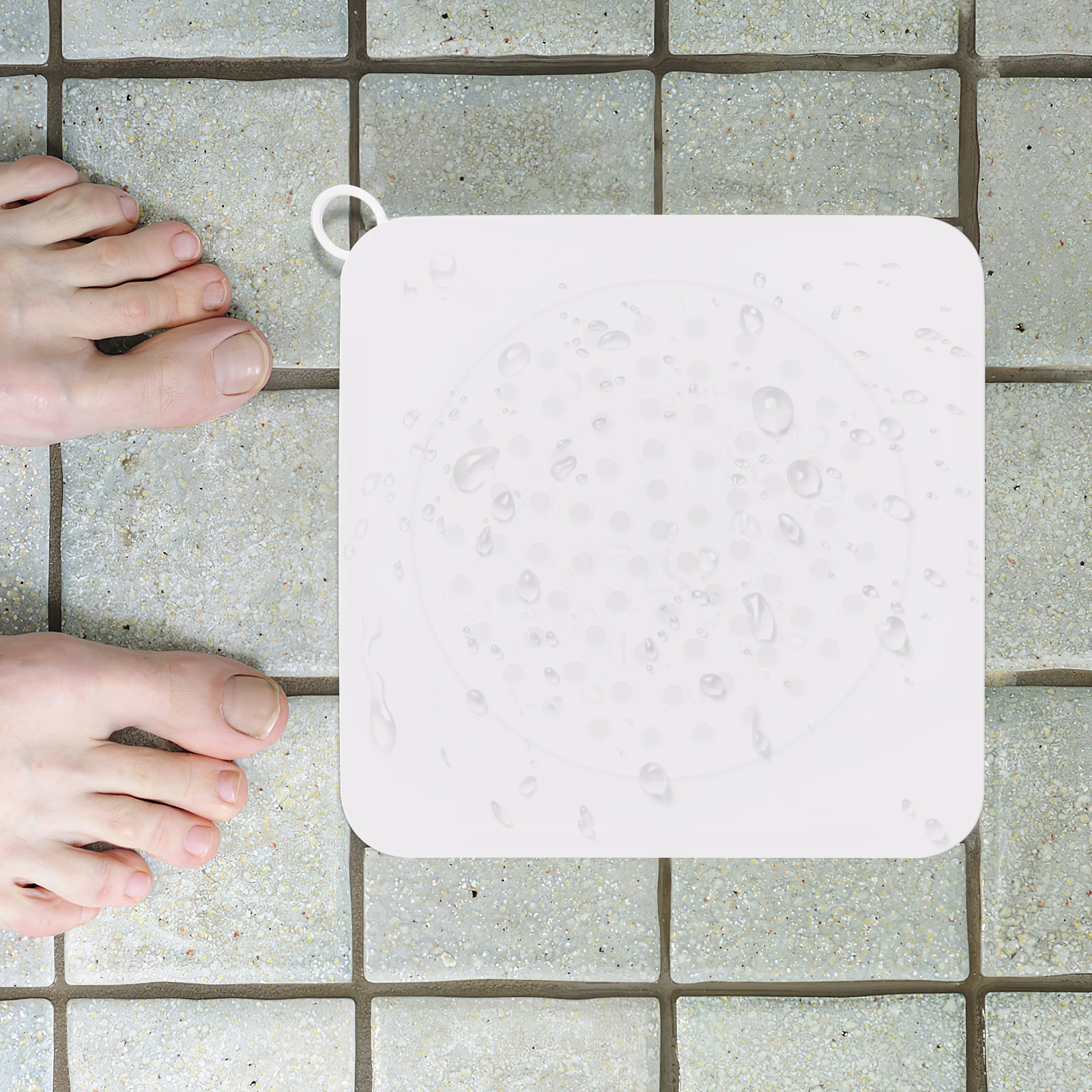 

Anti-Blocking Silicone Drain Cover Square Shape for Bathroom Kitchen Sink Hair Catcher Drain Cover Hair Catcher