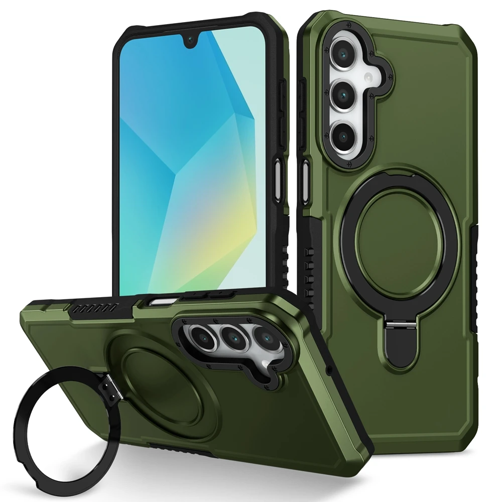 Luxuriöse Panzer-Halterungshülle für Samsung Galaxy A03S A05 A06 A13 A15 A16 A22 A23 A24 A32 A33 A35 A52 A55 mit Ringhalter und Standfunktion – Detail 7