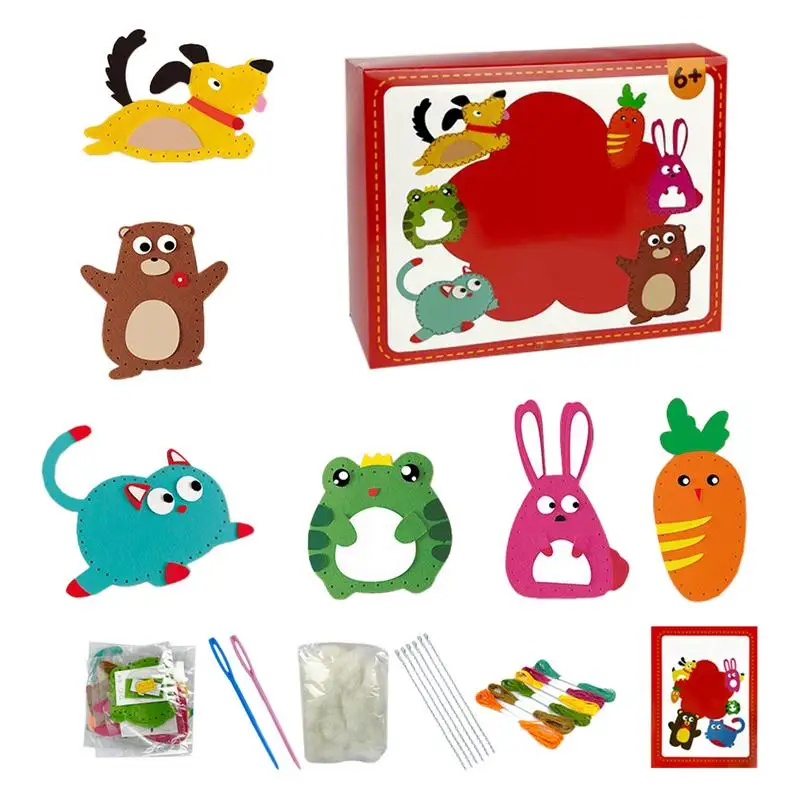 Kids Sewing Kit Animal Sewing Crafts Kit Fun And Educational Animal Craft Set For Boys And Girls Age 6 Sew Animals Craft Kit