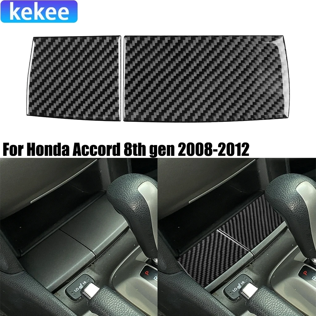 

For Honda Accord 8th Gen 2008-2012 Carbon Fiber Center Console Storage Panel Decorative Car Accessories Interior Cover Stickers