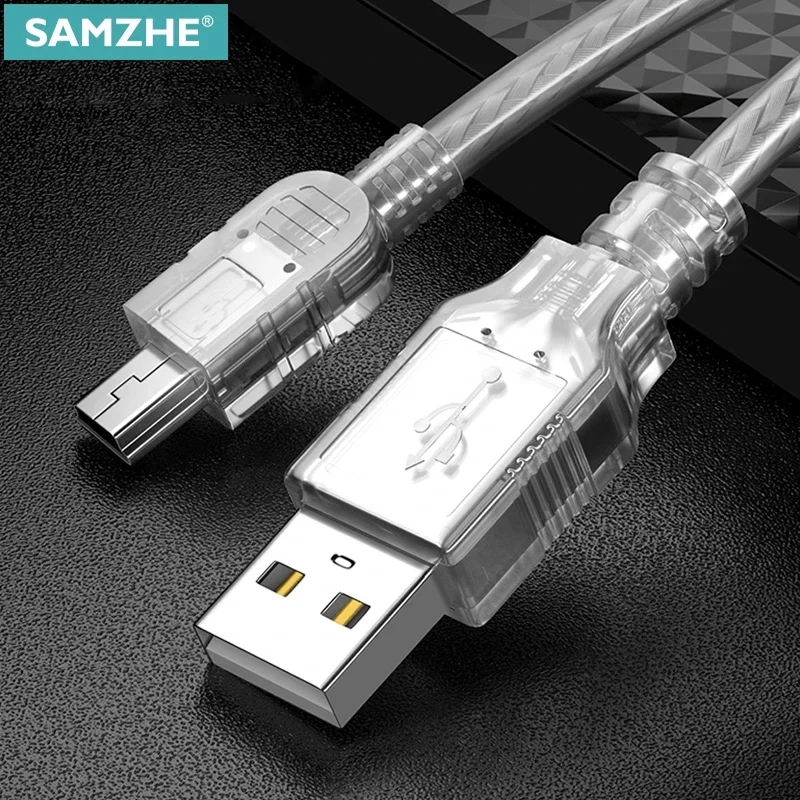 

SAMZHE Data Charging Cable Cord Adapter USB 2.0 A Male to Mini 5 Pin B Data Cables usb extension cable