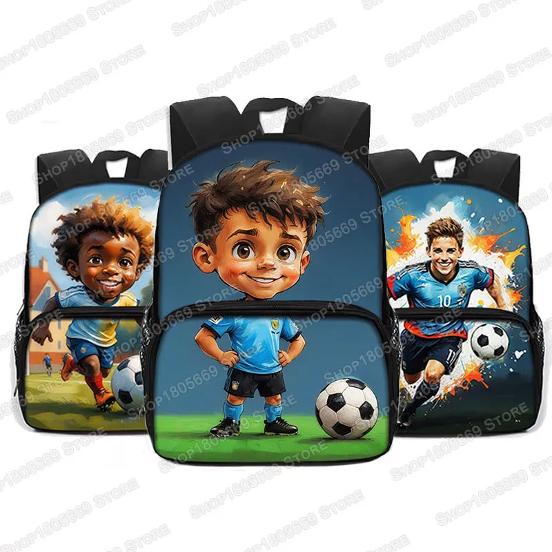 

Детский школьный рюкзак с рисунком футбола/футбола, афро-хлопчик, футбольная детская сумка для книг, школьные сумки для мальчиков и девочек, рюкзак в подарок