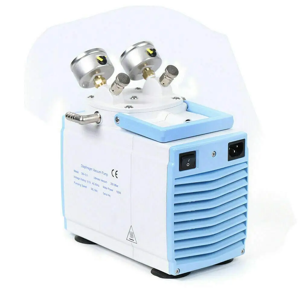 

НОВЫЙ Безмасляный диафрагменный вакуумный насос, безмасляный поршневой вакуумный насос ≥0.08МПа, 30 л/мин, высокопроизводительный вакуумный насос, давление 110В 160Вт