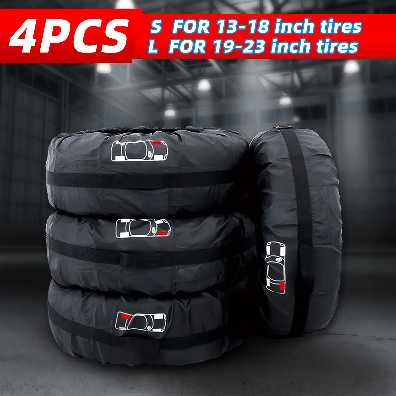 

4Pcs/Lot Car Spare Tire Cover Auto Wheel Tire Storage Bags Dustproof Protective Cover Car Styling Vehicle Tyre Accessories