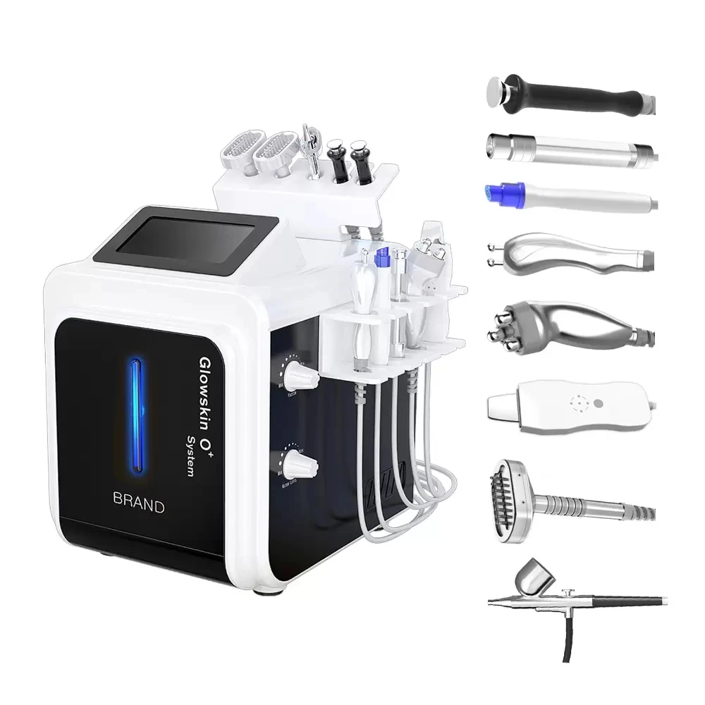 10 in 1 Hydro Water Machine Blackhead acne Removal Device Face Lifting Skin Rejuvenation RF Ultrasonic Dermabrasion Spa Home