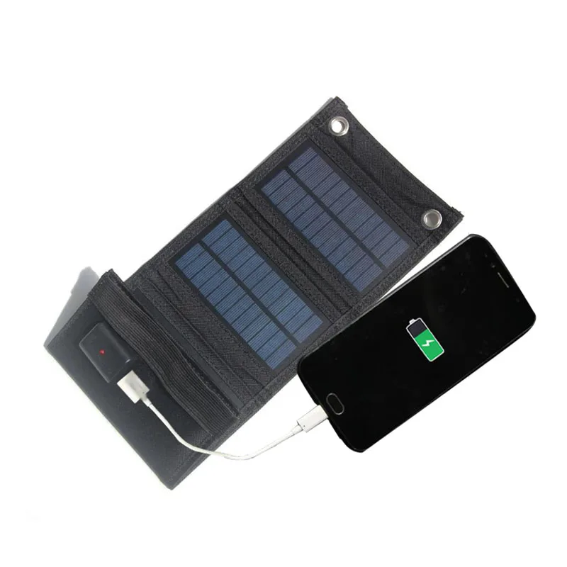 Портативные складные зарядные устройства на солнечной батарее BUHESHUI, 6 Вт, для кемпинга, походов, для улицы, быстрая зарядка, складная сумка на солнечной батарее для ноутбука