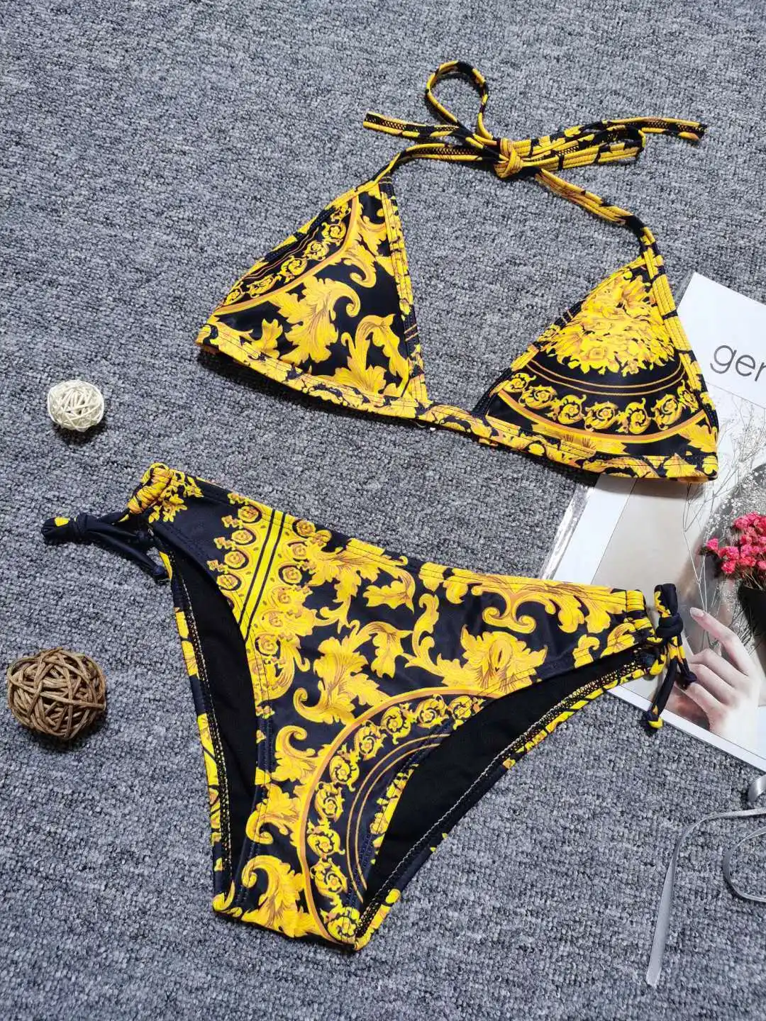 New Gold Design Bikini Swimwear for Women Sexy Bathing Suit Beachwear Summer two piece Sexy Lady Swimsuit