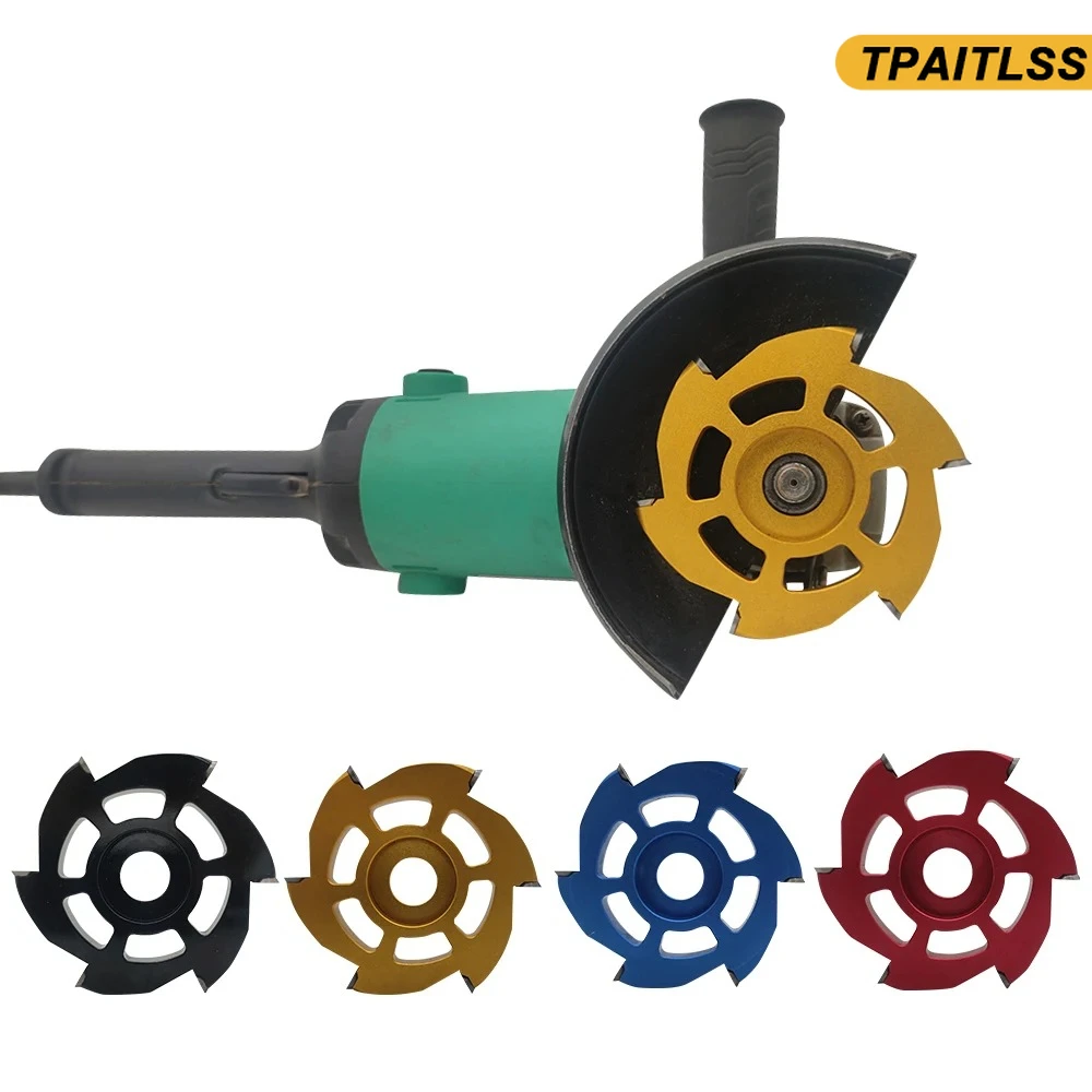 

NEW Wood Carving Disc 6 Carbide Inserts Angle Grinder Disc Wood Shaping Disc Woodworking Cutting