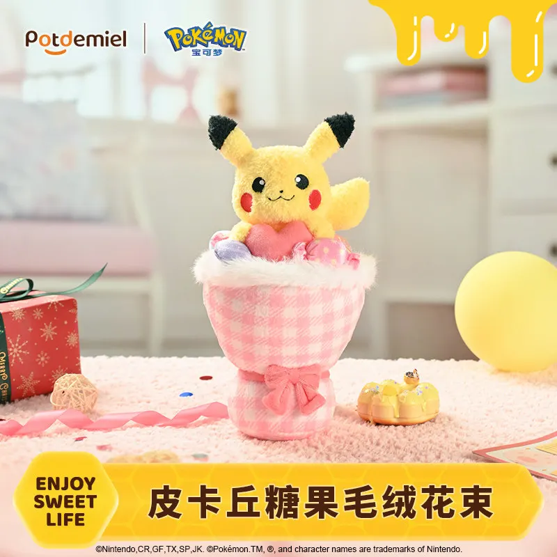 

Potdemiel Pokemon Pikachu Plush Bouquet Candy Style Stuffed Toy Soft Plush Gift For Birthday Valentine Holiday Decoration Gifts