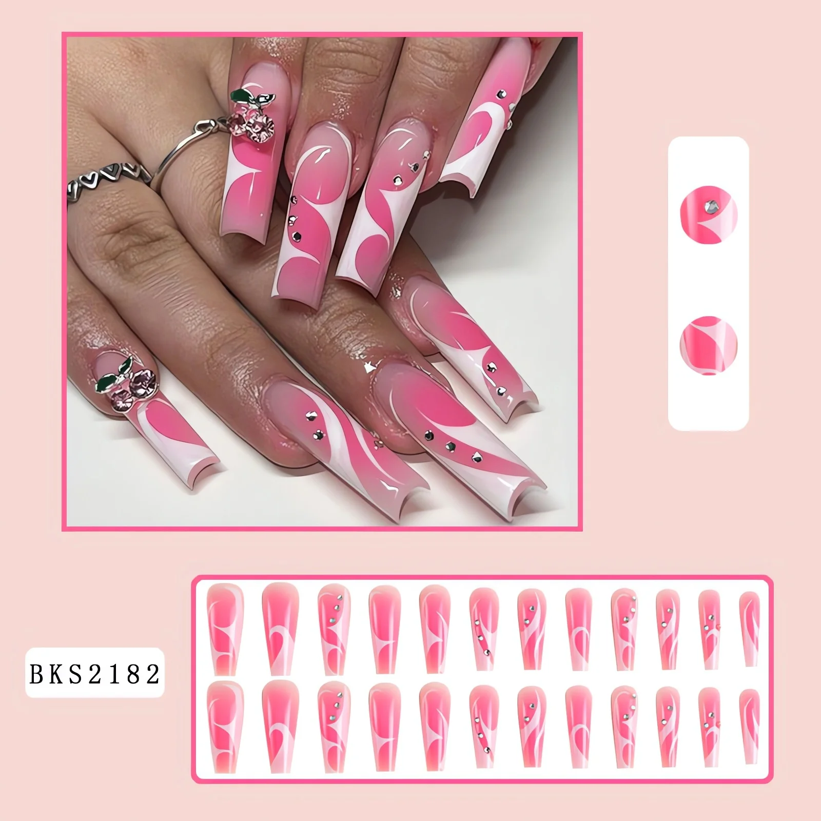 Fashionable Black and Pink French Nail Tips – Wearable Nail Art with a Unique Pattern for a Stylish Manicure