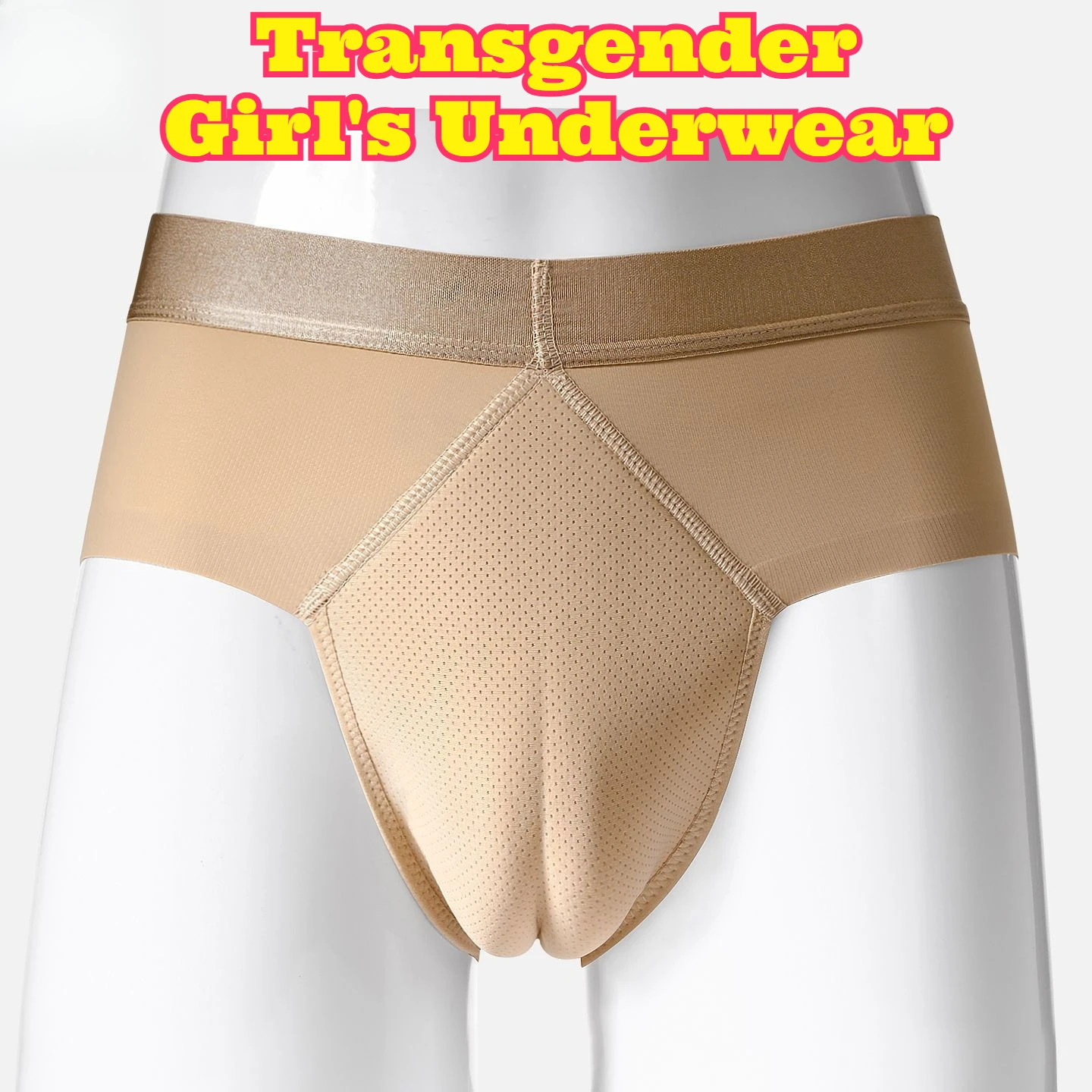 Crossdresser Cosplay Padded Triangle Briefs Real Camel Toe Curve High Elastic Seamless Slim Trans Disguise Soft Breathable Stage
