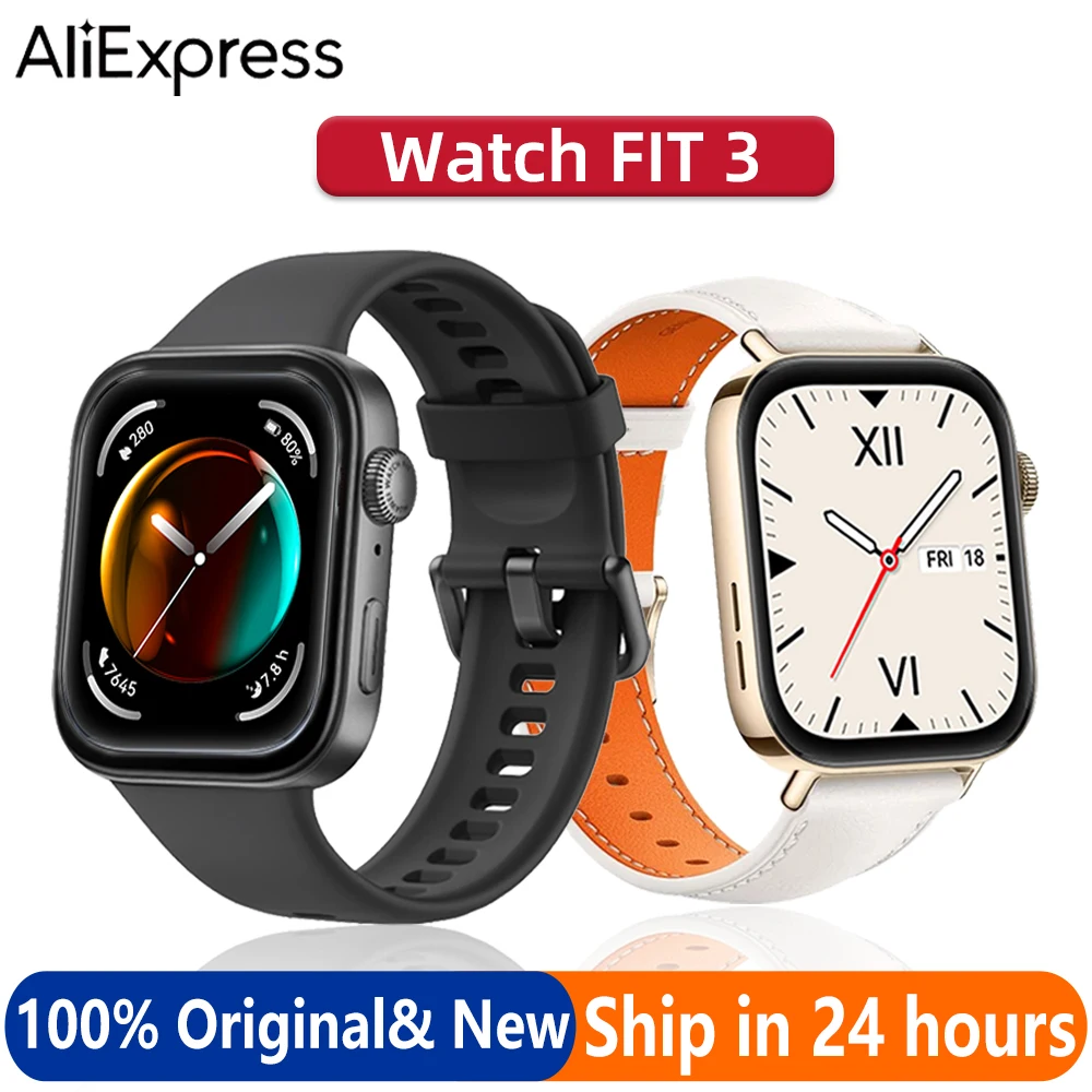 HUAWEI Watch Fit 3 Smartwatch 1.82'' AMOLED Display Ultra Slim Design Upgraded Health Management huawei watch fit 3 سوار