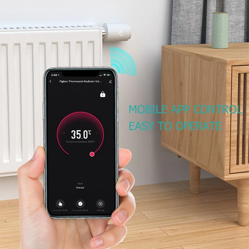 Tuya Smart Zigbee Radiador Atuador TRV Programável Válvula de Radiador termostática App Remoto