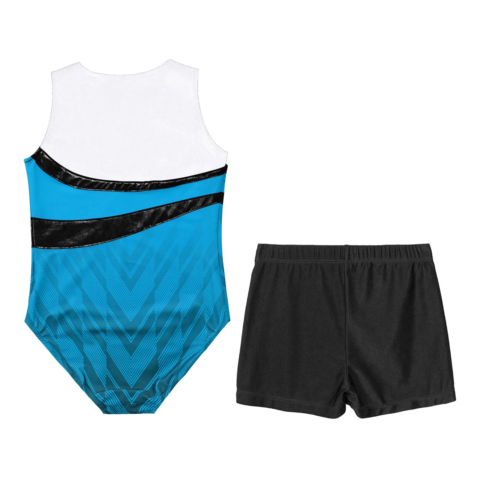 Kids Boys Ballet Dance Leotard Sleeveless Gymnastics Bodysuit with Shorts for Skating Acrobatics Yoga Sports Fitness Swimming