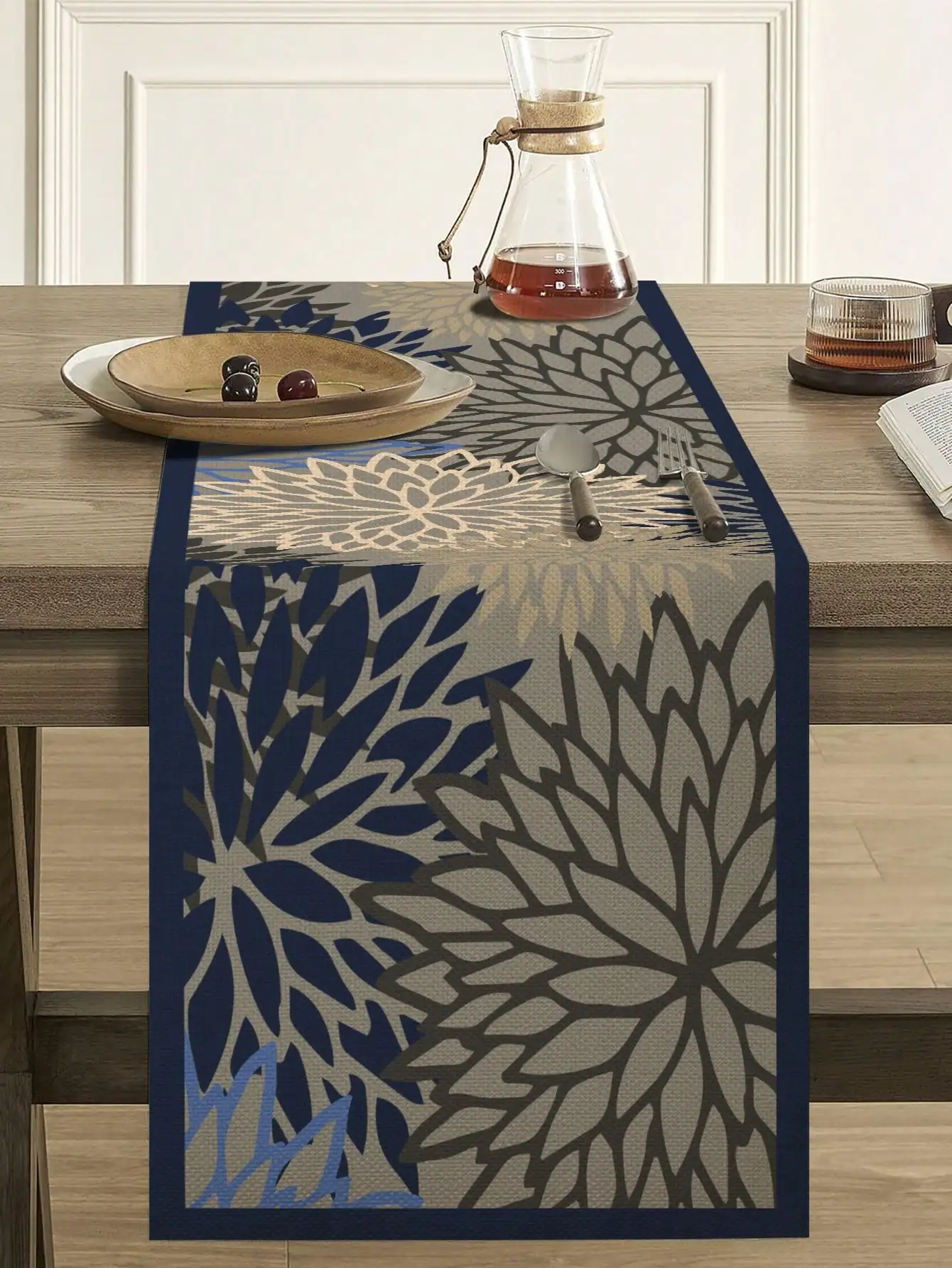 

1 Piece of Geometric Rhombus Pattern Linen Tablecloth, Geometric Gift Design Tablecloth for Home, Restaurant and Restaurant, Table Decoration, Home Decoration