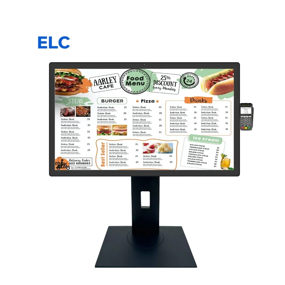 

32 Inch Touch Screen Kiosk Tablet Restaurant Ordering System Android 13 Desktop Tablet Kiosk Pos Software For Retail System