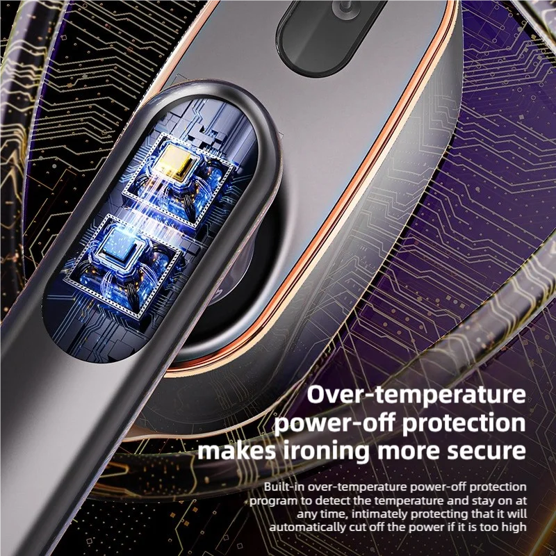 مكواة بخار محمولة بقدرة 1200 وات مع شاشة LCD وأربعة أوضاع بمقبض دوران 180 درجة، ماكينة كي الملابس المحمولة للسفر والسفر