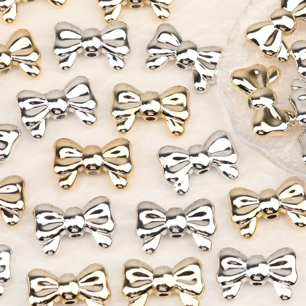 

Cordial Design 100Pcs 20*29MM DIY Beads Making/Jewelry Findings & Components/Bowknot Shape/UV CCB Effect/Hand Made/Acrylic Beads