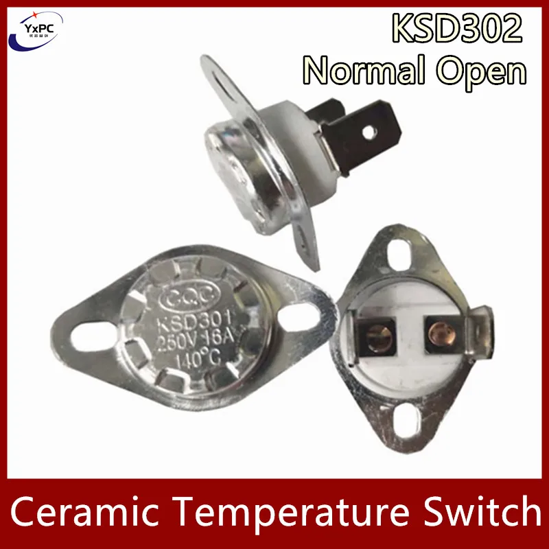 

KSD302 Normal Open 16A 250V Ceramic KSD301 Temperature Switch Thermostat 40C 45C 50C 55C 60C 65C 70C 75C 80C 85C 90C