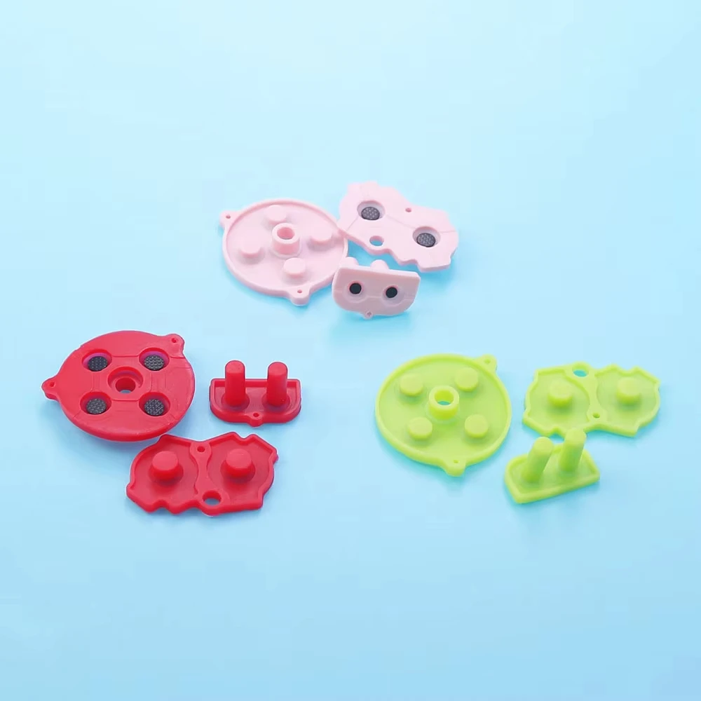 1 Set für Spielkonsolen-Zubehör, GBA, leitfähige Silikon-Tasten mit D-Pad, Netzschalter, Tastatur, Ersatzteile – Detail 2