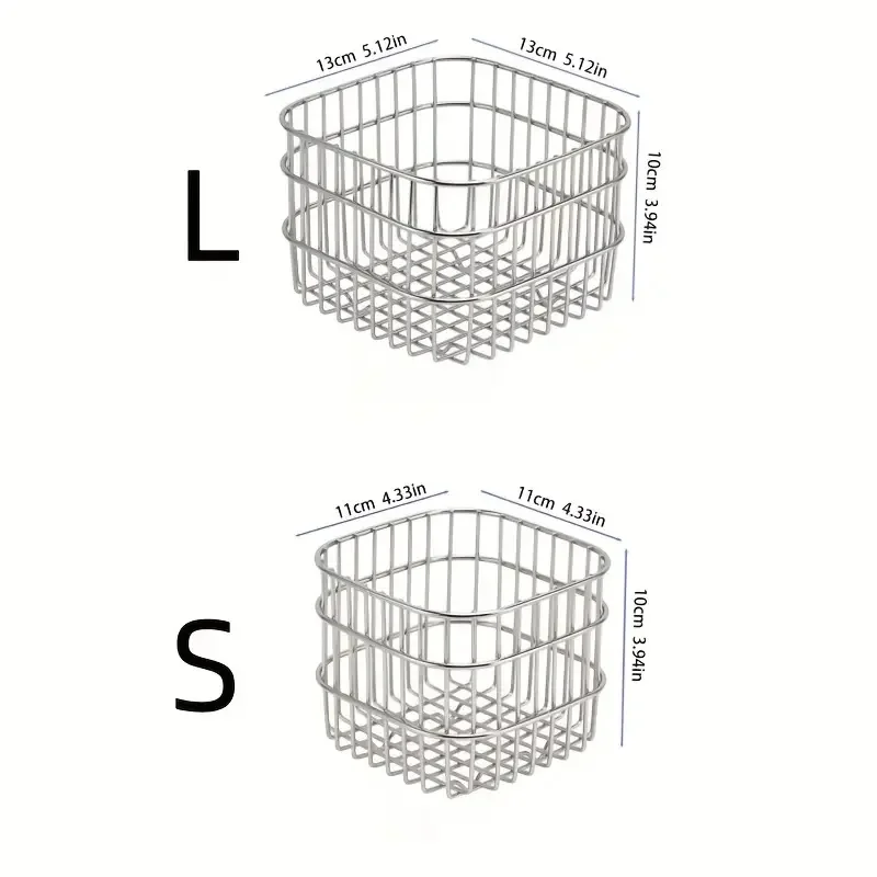 Stainless Steel Comestic Tools Storage Basket Multi-Purpose Makeup Brushes Skincare Tools Perfume Organizer Cosmetic Sorting Box