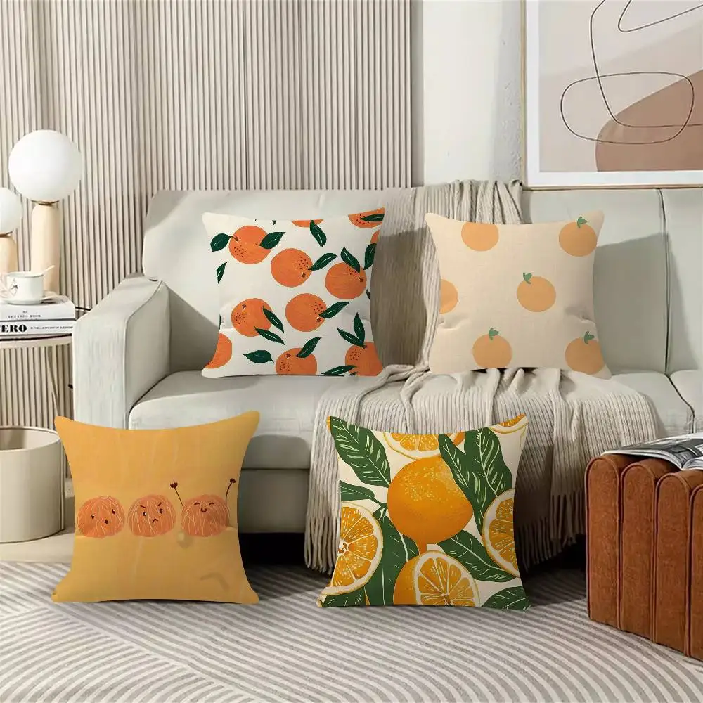 Orange Lovely All Personalized Picture Text Home Decorative Pillows Household Gifts 45x45cm