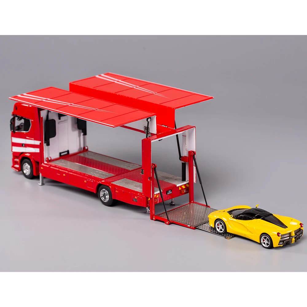 GCD 1/64 Scania S 730 Enclosed  Tow Trucks Vehicle Model Diecast Car Collection Toy Station with Display Box Gifts