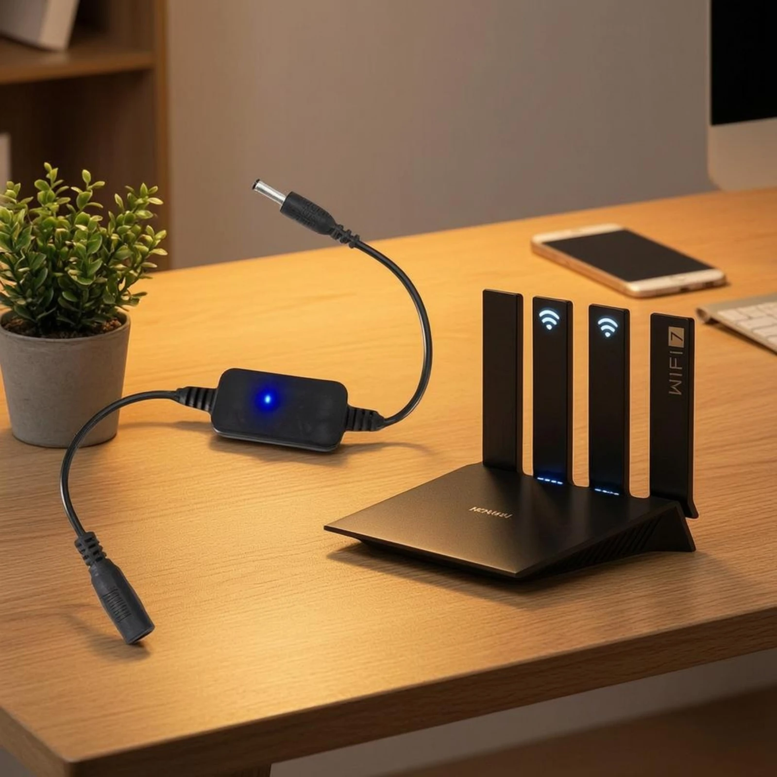 Router Reboot Cable Inline Control Module Internet Access Device Restart Cable Reset Lead DC Barrel Plugs