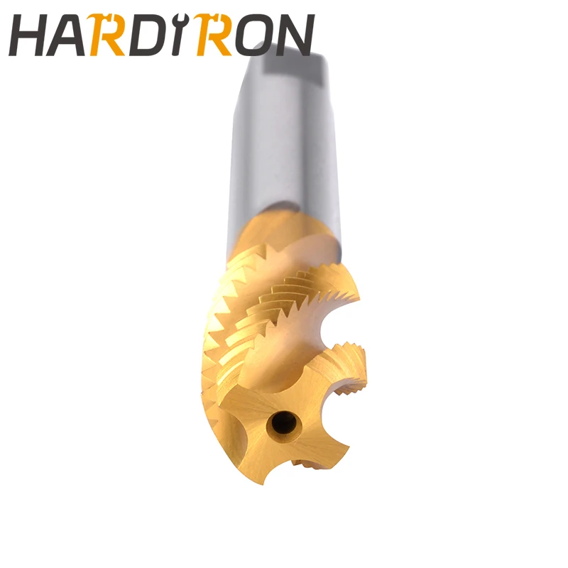 Torneira Flauta Espiral Hardiron, Revestimento Titanium HSS, Plug Threading, M12x1.75