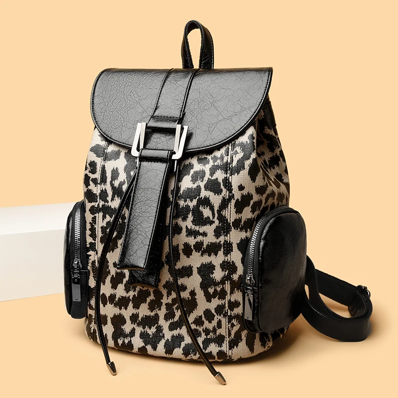 

Women Large Capacity Backpack Purses High Quality Leather Female Vintage Bag School Bags Travel Bagpack Ladies Bookbag Rucksack