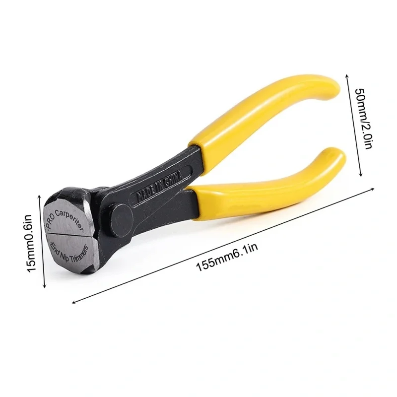 2026 New 6-inch Guitar Fret Wire Cutter End Nippers,Guitar Plier Wire Puller Fret Tools for Guitar Parts Cutting Pliers 1pcs