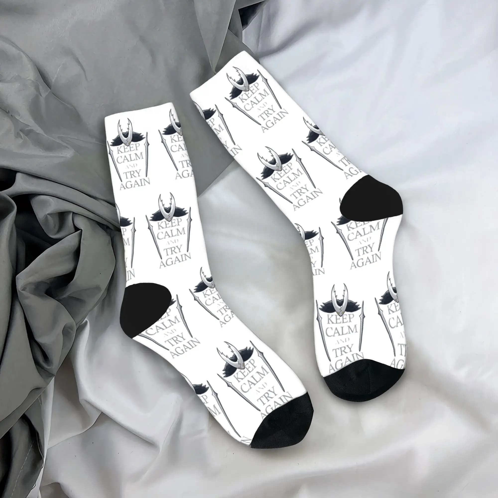 

Nope Not Today Socks Hollow Knight Anti Skid Stockings Men Warm Soft Running Sports Socks Autumn Gothic Design Socks