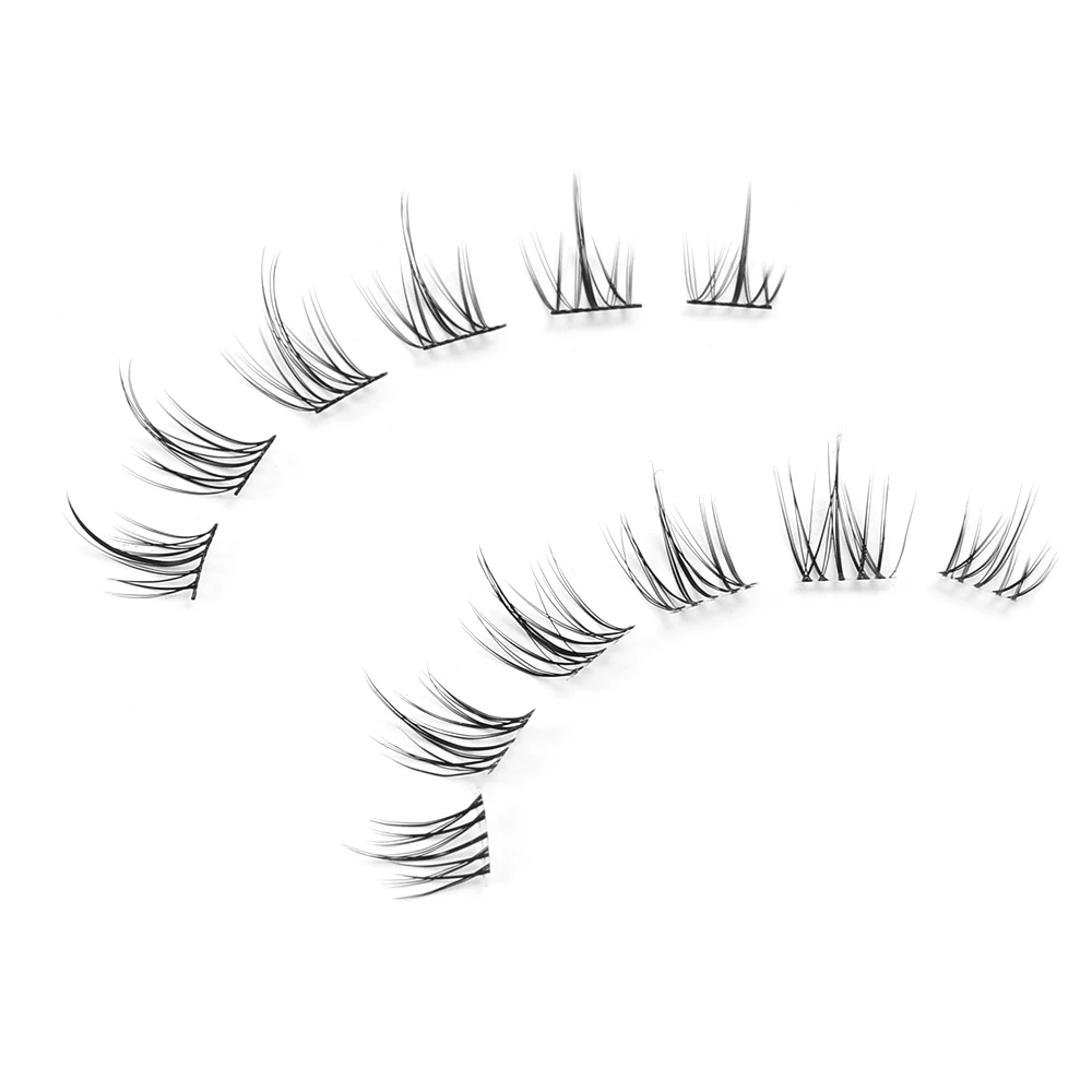 1 Box/120 Bunches Faux Mink Eyelashes Set Natural 3D Russian Individual Eyelash Cluster Makeup Tools Fish Tail False Eyelashes