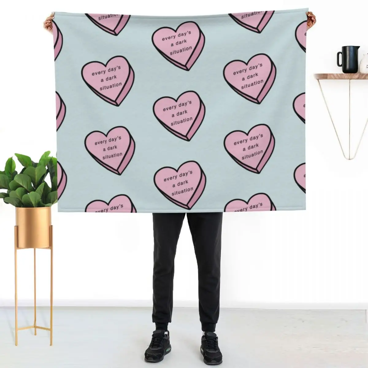 

every day's a dark situation a Nessa Barrett Candy Throw Blanket Warm Throw Blanket Gift for Anniversary