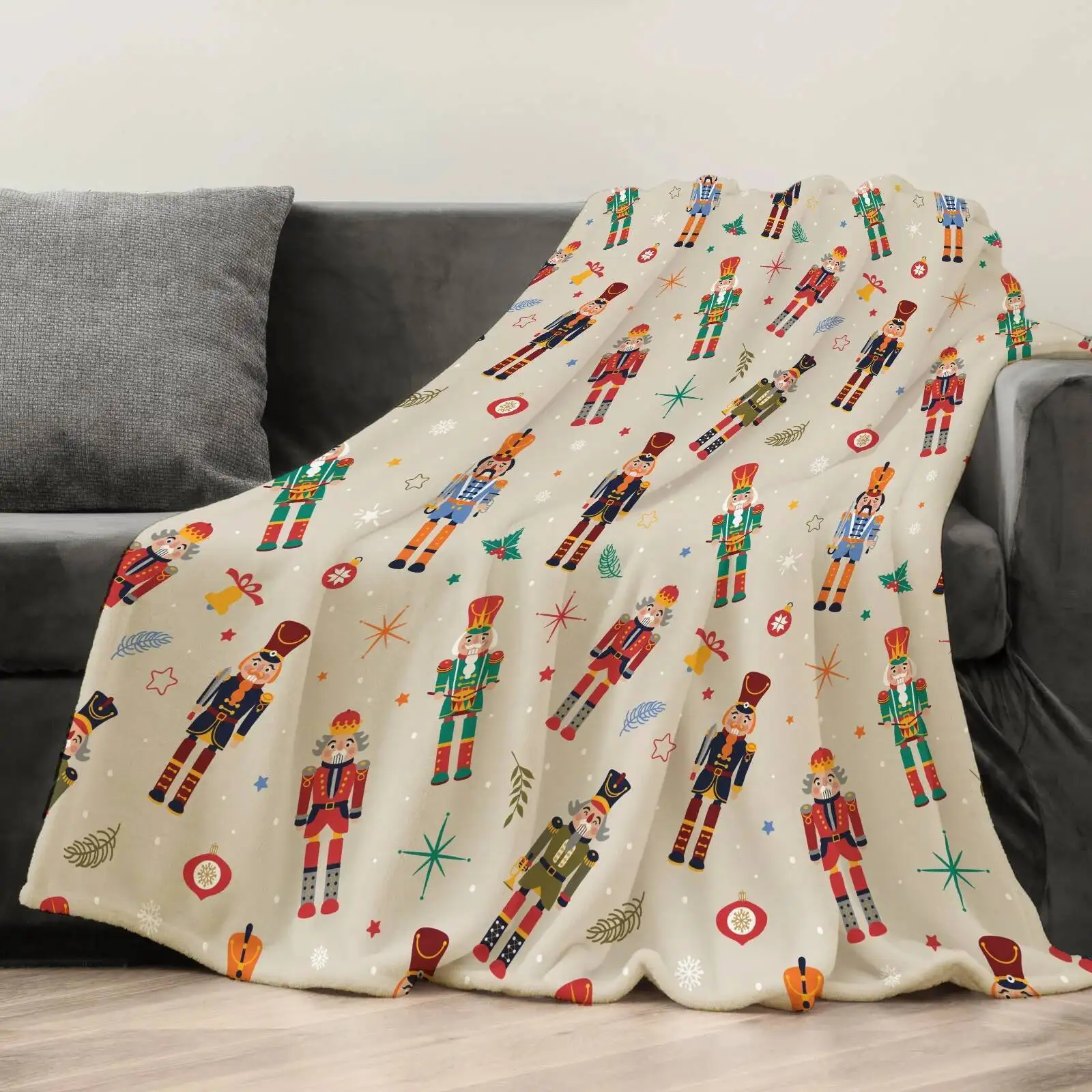 Christmas Creative Throw Flannel Print Super Soft Cozy Sofa Nap Blanket Perfect Home Gift For Her