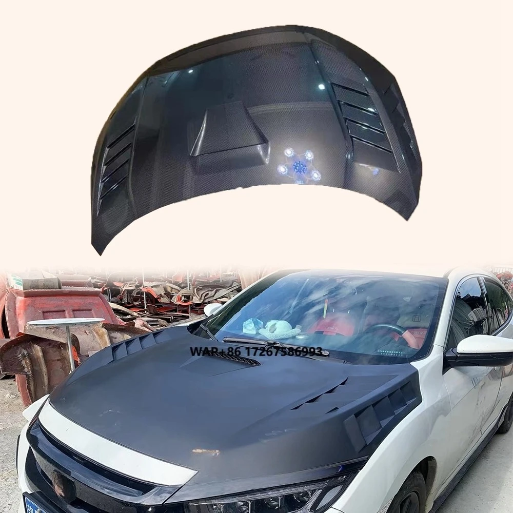 

For FC FK7 2016-2022 Carbon Fiber ADL Style Vented Front Hood Bonnet