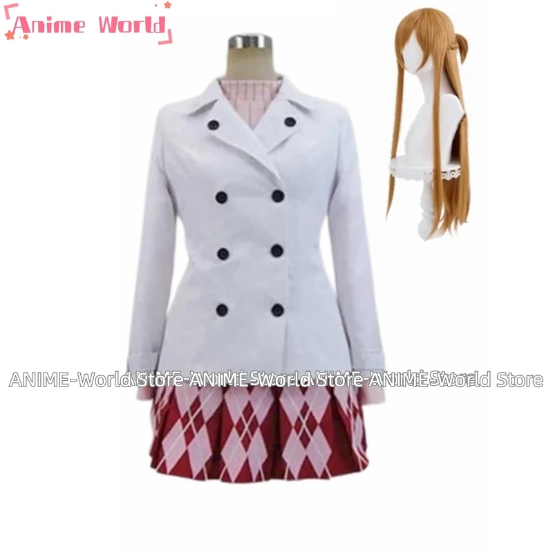 Anime Asuna Yuuki Cosplay Costume Custom Size Any Size Wig DJSY