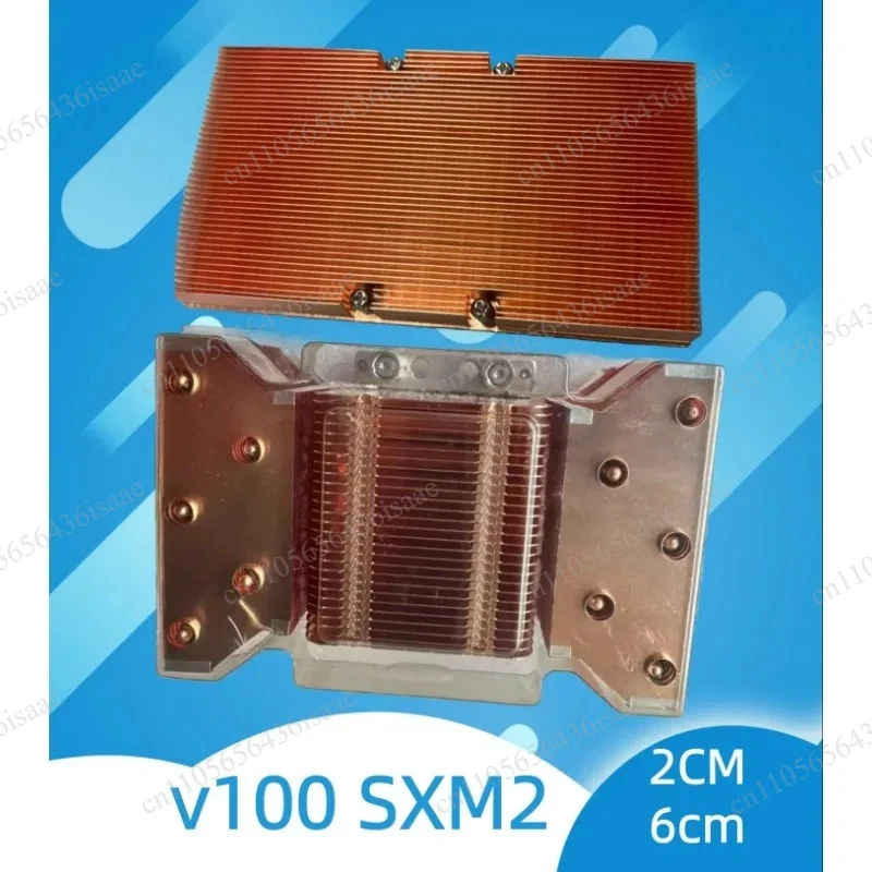 V100 SXM2 Graphics Card Cooler All Copper Heatsink Radiator 2cm 6cm Height Original for 2U Server