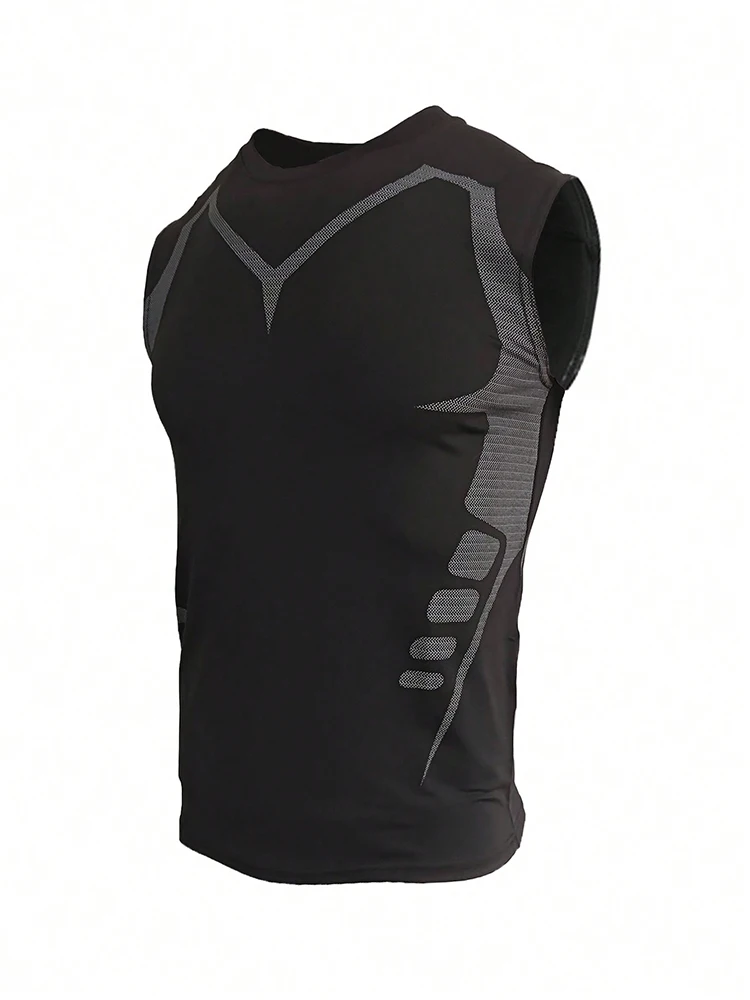 Maillot de sport élastique à compression pour homme, sous-vêtement respirant, séchage rapide, absorb