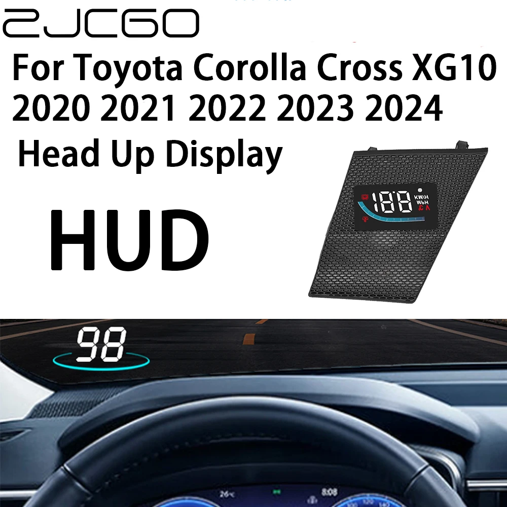 

ZJCGO Auto HUD Car Projector Alarm Head Up Display Speedometer Windshield for Toyota Corolla Cross XG10 2020 2021 2022 2023 2024