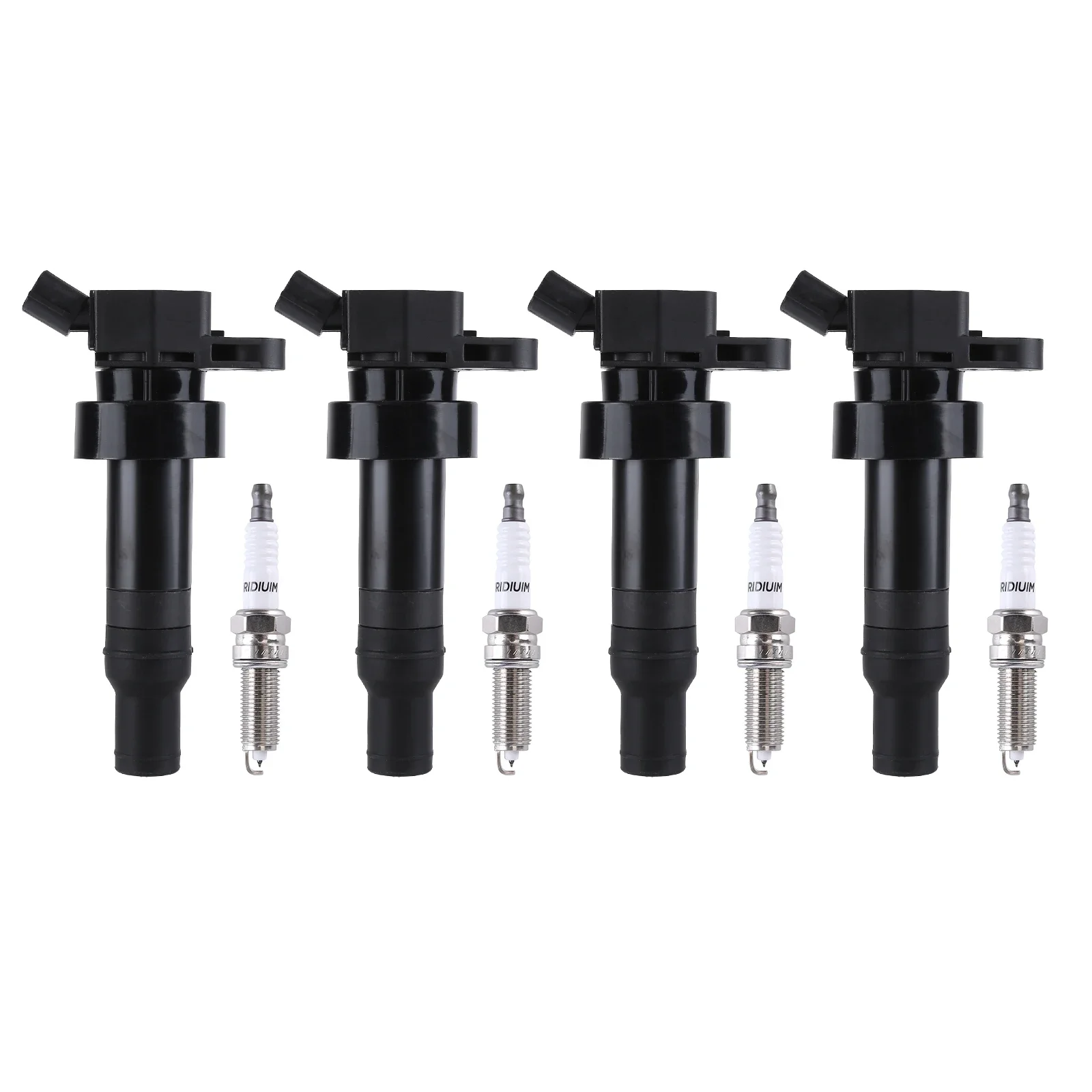 

Suitable 12-17 modern accent Veloster Kia Soul Rio 4pcs ignition coils +4pcs spark plugs 27301-2B100
