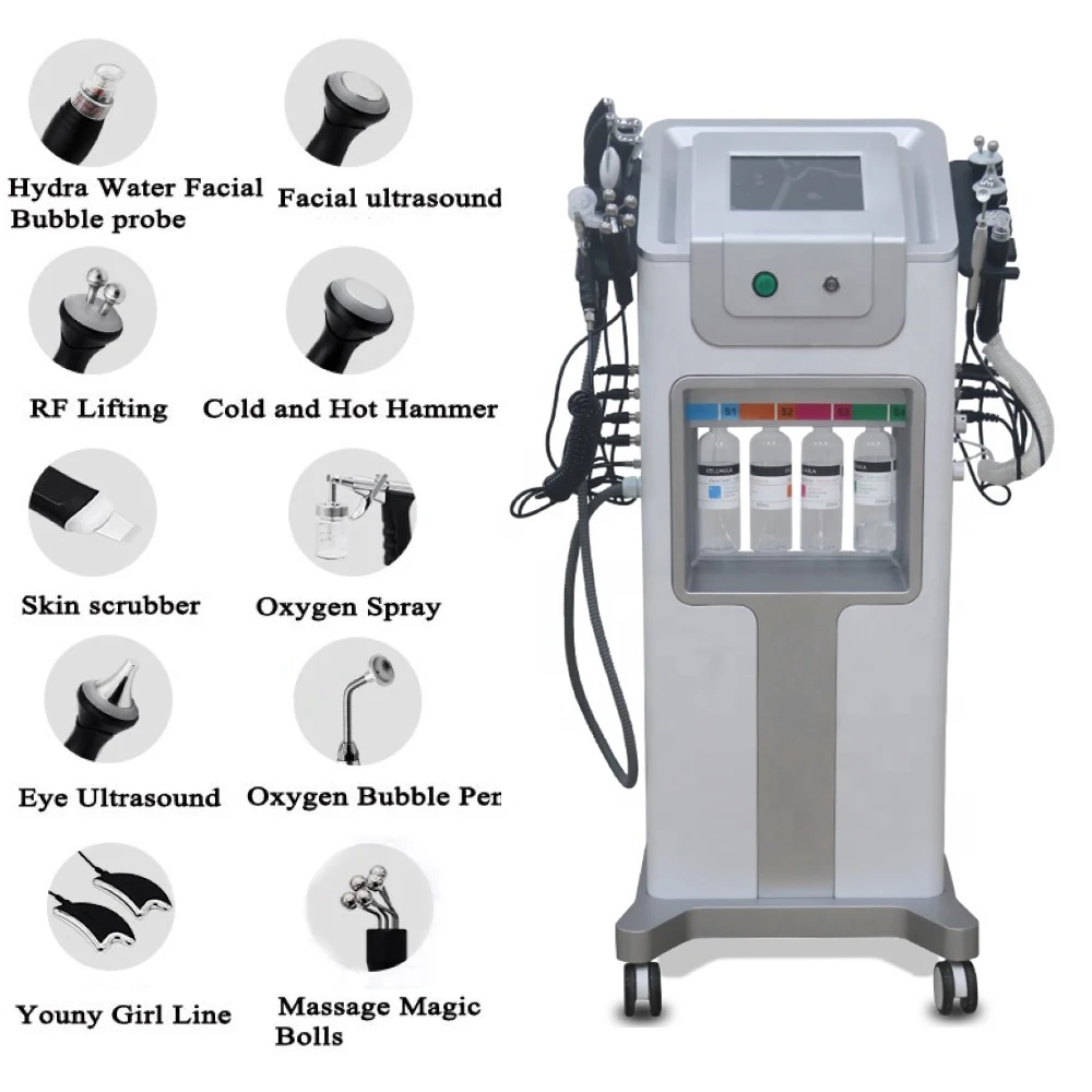 

New 10 in 1 Hydro Dermabrasion Facial Machine Aqua Peeling Deep Cleaning Skin Rejuvenation Skin Scrubber Skin Care SPA Device