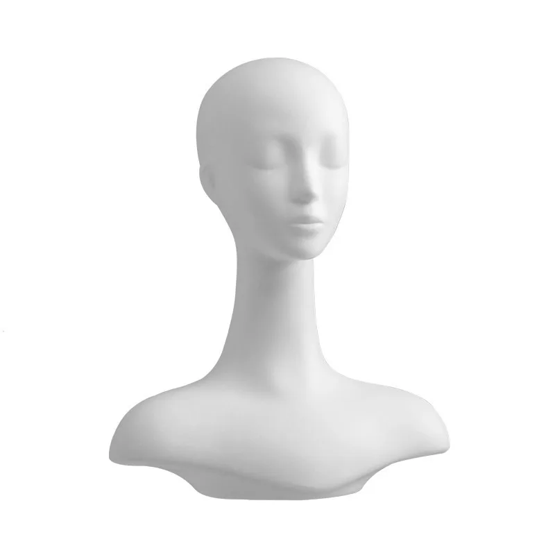 White model props women's head mold hat silk scarf scarf jewelry display stand COS wig display shooting props