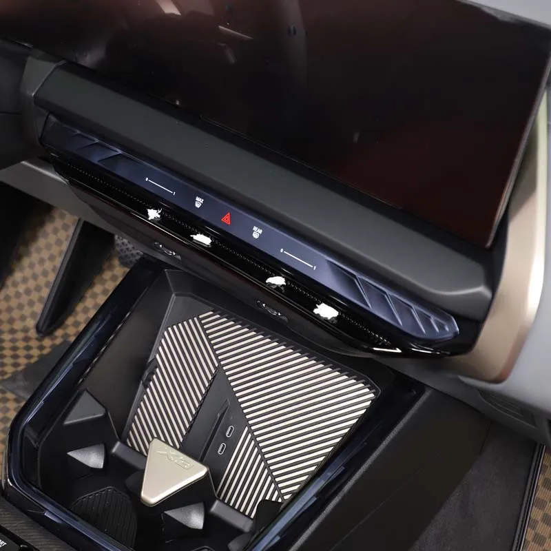 metyoucar Do BMW X3 G45 2025-26 ABS Czarny Osłona Ochronna Kratki Nawiewu Klimatyzacji Konsoli Centralnej Akcesoria Samochodowe