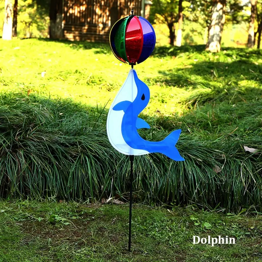 Alta qualità Multistyles Dolphin Performance Top Ball PVC Wind Spinner Regali Colorati Mulino a vento Giocattoli 80 cm Girandola Mulino a vento