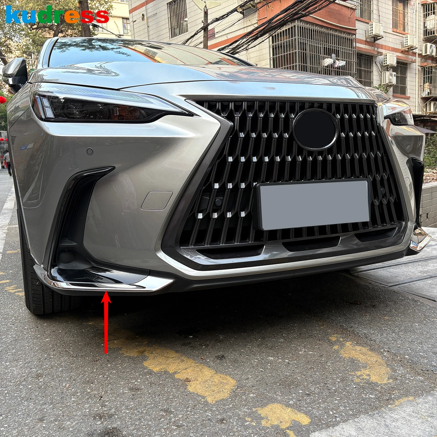 

Накладка на угол переднего бампера для Lexus NX 250 350 350H 450H 2021-2023 2024 2025, стальная защитная полоса от столкновений, аксессуары для автомобиля
