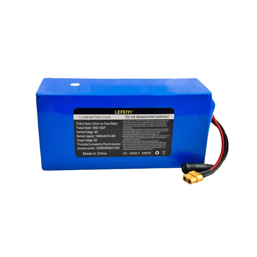 36V10S4P 10,4 Ah akumulator do skutera elektrycznego 36v10400Ah rower elektryczny akumulator litowy 18650 akumulator