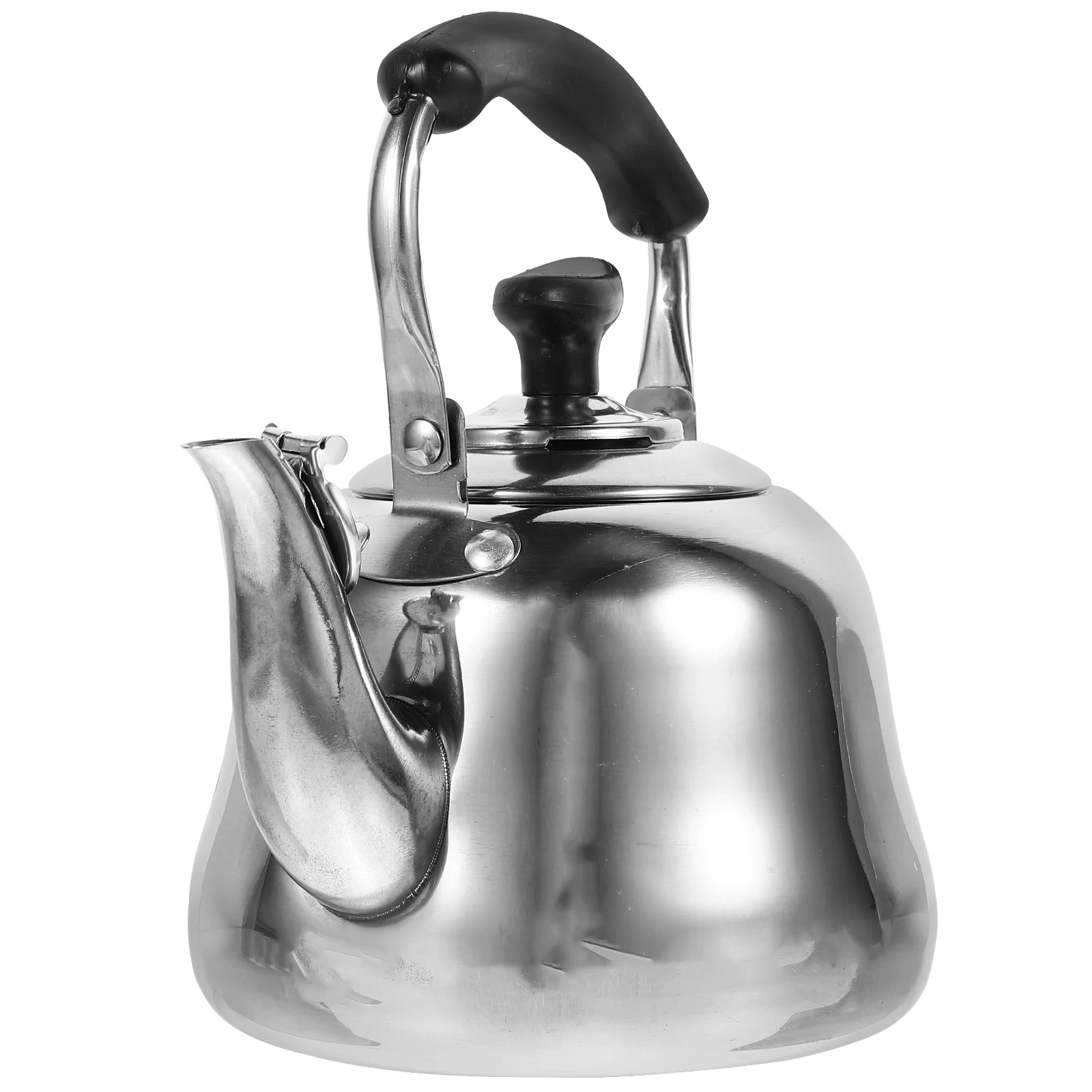 

Stainless Steel Kettle Whistling Tea Water Holder Stovetop Teakettle Teapot Vintage Camping Stoves