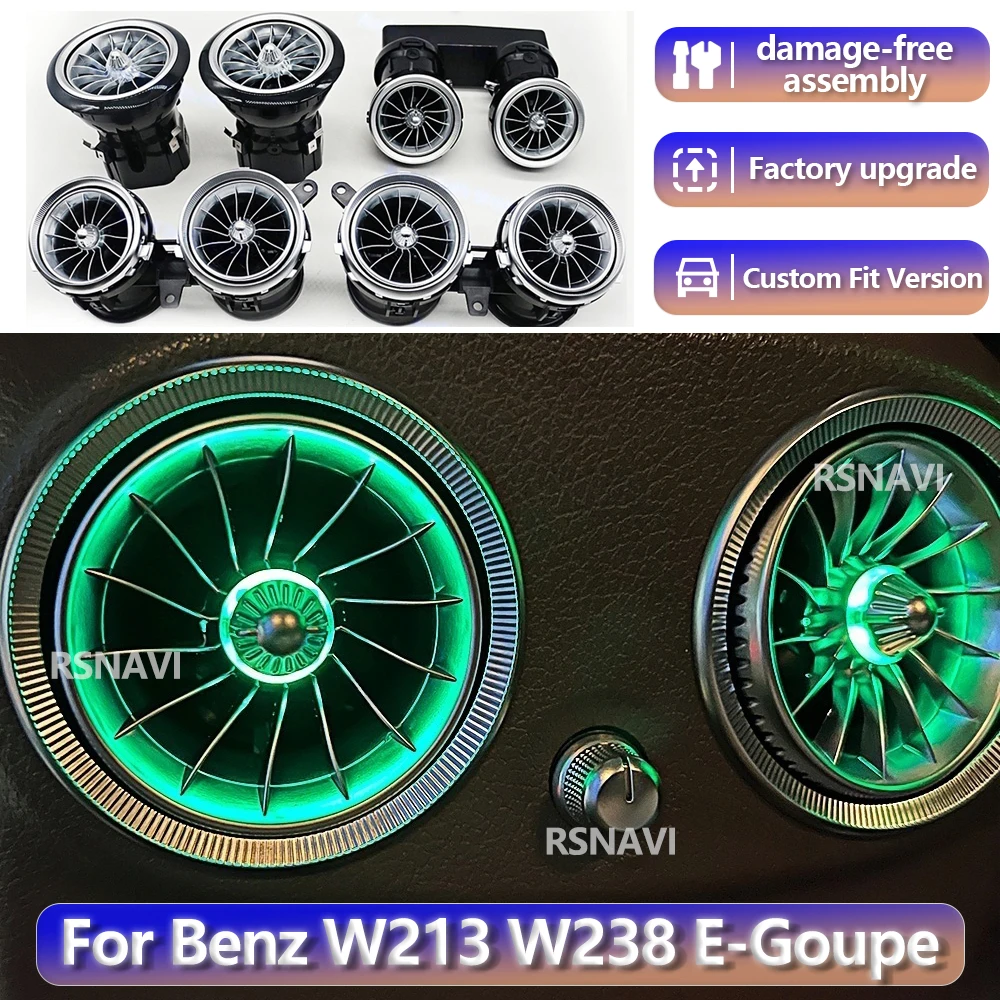 

RGB color streamer For Benz E-Class W213 W238 E-Coupe AMG E53 E63 2016-2023 64 Colour EQS Style LED Air Vent Ambient Light